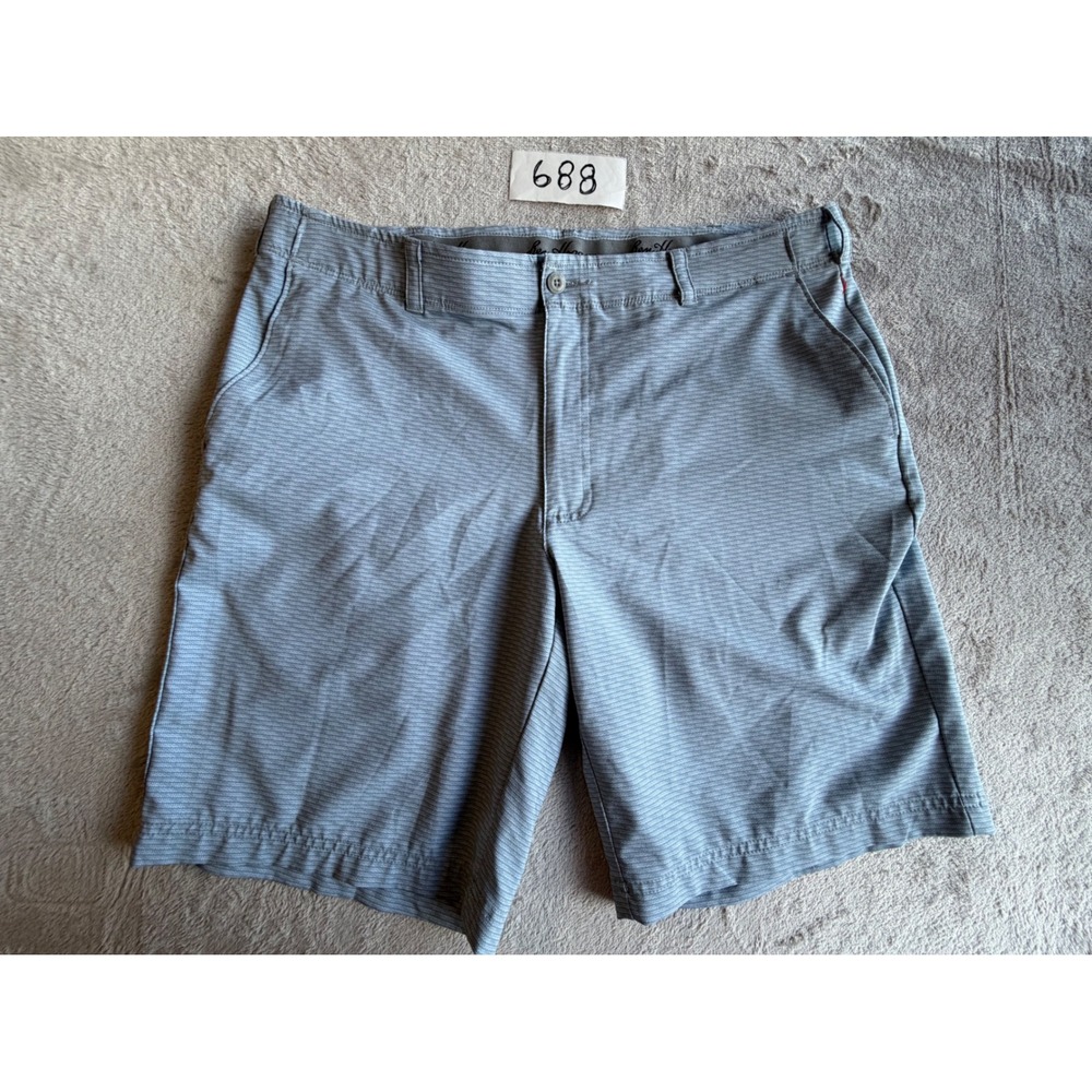 Ben Hogan Golf Shorts Mens 38 Blue Grey Performance Stretch WT4302